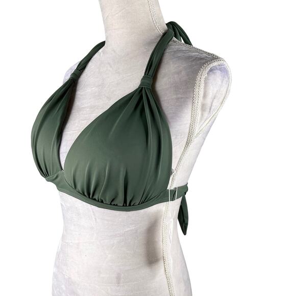 Balasami Bikini Top Retro Olive Green XL Lightly Padded New - Picture 4 of 14